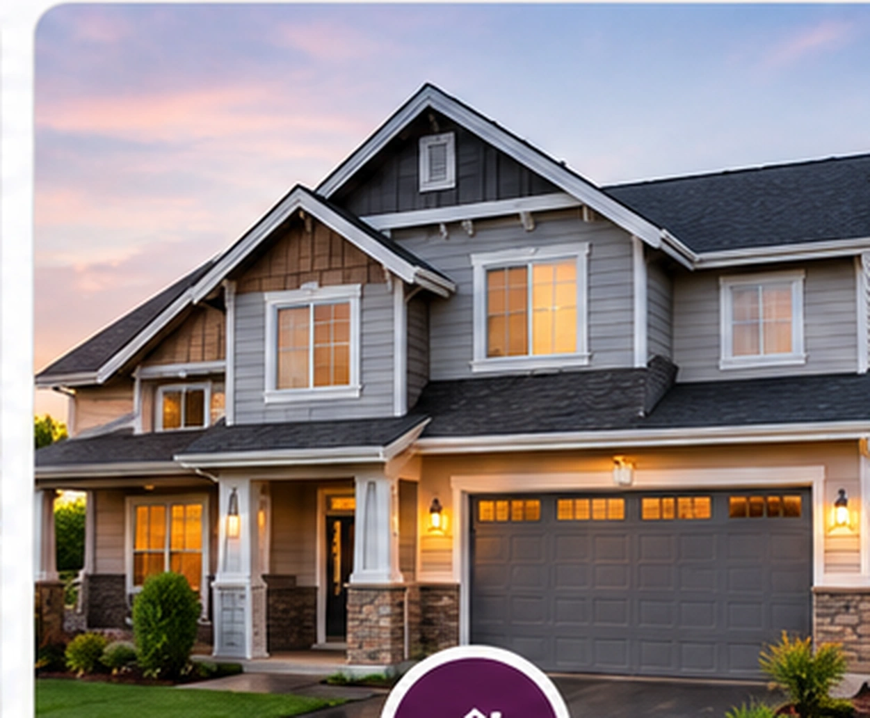 Residential real estate property and keys